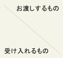 お渡しするもの/受け入れるもの
