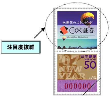 注目度抜群　写真付きお年玉付年賀50円郵便切手