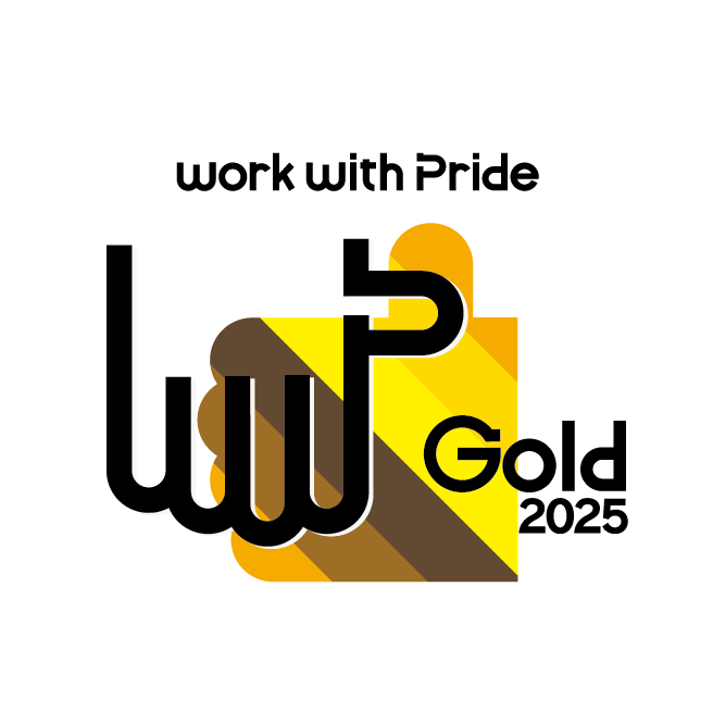 work with Pride Goldロゴ