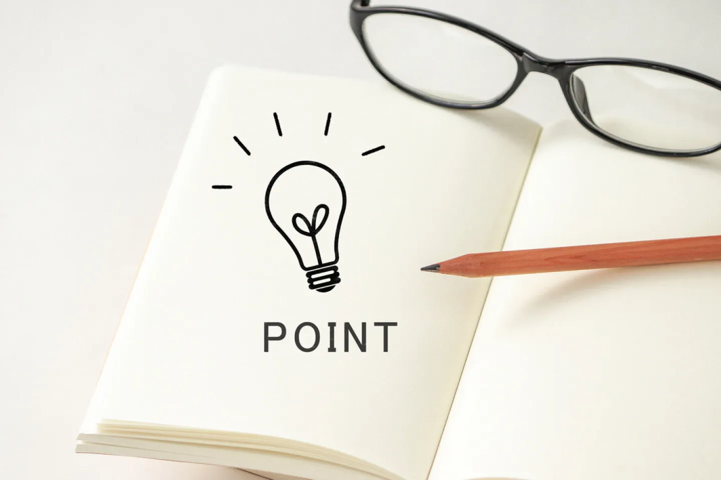 POINTと描かれたノートの写真