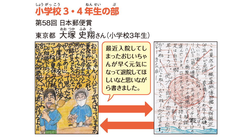 はがきコミュニケーション部門小学生３・４年生