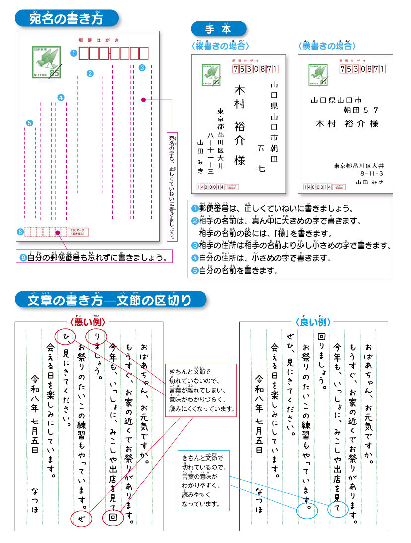 手紙の書き方について