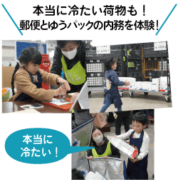 本当に冷たい荷物も！郵便とゆうパックの内務を体験！