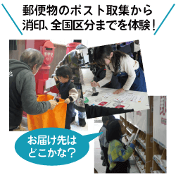 郵便物のポスト取集から消印、全国区分までを体験！