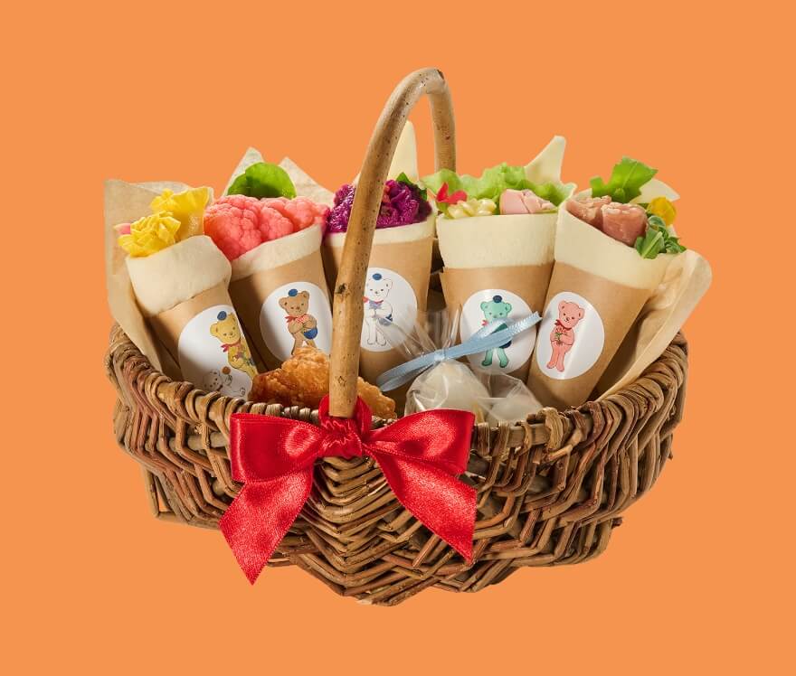 花束サンドイッチバスケット