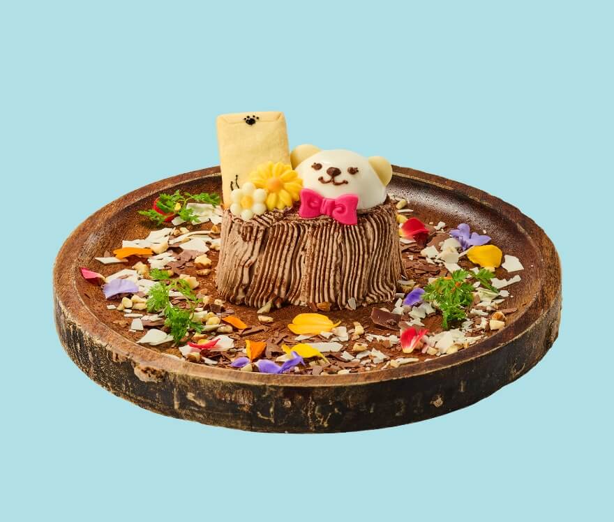 お花畑の切り株ロール