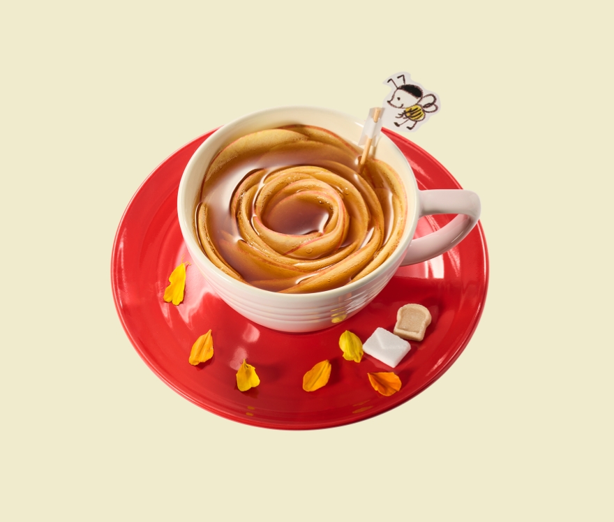 花開くはちみつりんごティー