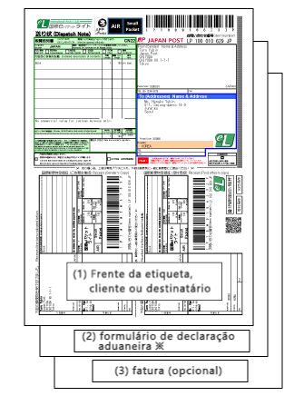 Etiqueta do e- pacote light internacional