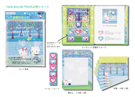 「Hello Kittyのグリーティング切手80円切手お便りセット」