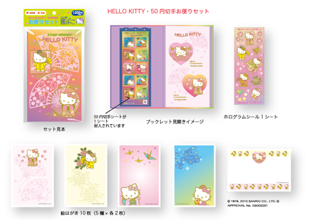 「HELLO KITTY50円切手お便りセット」
