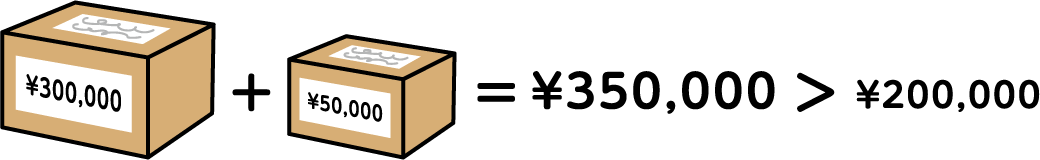 \300,000+\50,000=\350,000>\200,000
