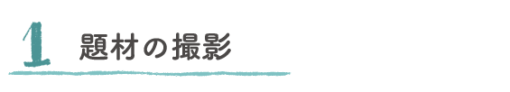 1.題材の撮影