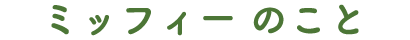 ミッフィーのこと