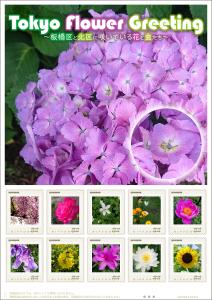 オリジナル フレーム切手「Tokyo Flower Greeting ～板橋区と北区に咲いている花と虫たち～」の販売開始