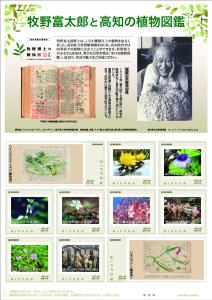 オリジナルフレーム切手「牧野富太郎と高知の植物図鑑」の販売開始と贈呈式の開催