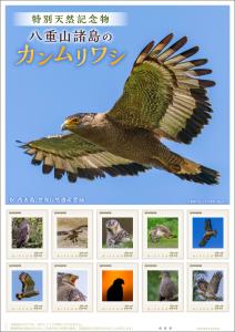 オリジナル フレーム切手「特別天然記念物 八重山諸島のカンムリワシ」の販売開始と贈呈式の開催
