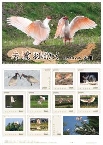 オリジナル フレーム切手「朱鷺羽ばたく 世界遺産の島 佐渡」 の販売開始