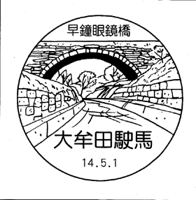 大牟田駛馬郵便局の風景印