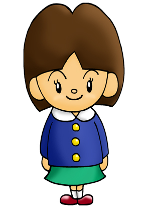 制服を着た女の子のイラスト画像