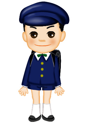 制服を着た男の子のイラスト画像
