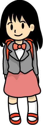 制服を着た女の子のイラスト画像