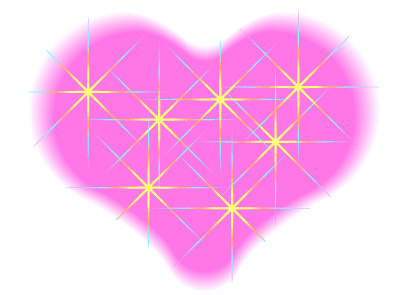 キラキラしているハートのイラスト画像