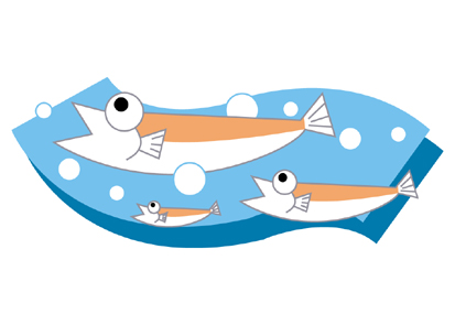 メダカのイラスト画像