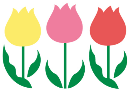 チューリップのイラスト画像