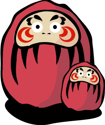 だるまのイラスト画像