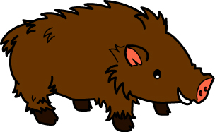 イノシシのイラスト画像