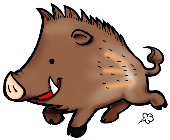 イノシシのイラスト画像