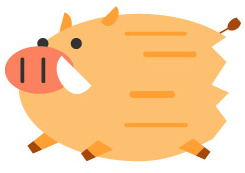 イノシシのイラスト画像