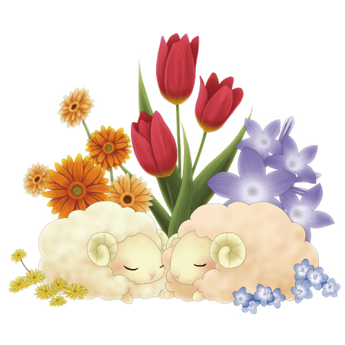 ヒツジのイラスト画像