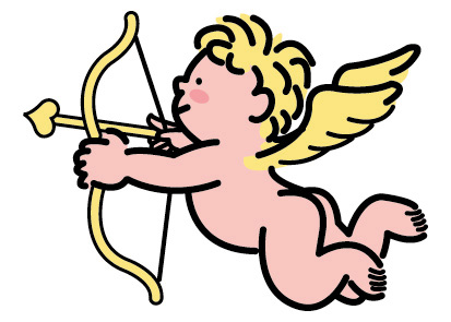 弓矢を持った天使のイラスト画像
