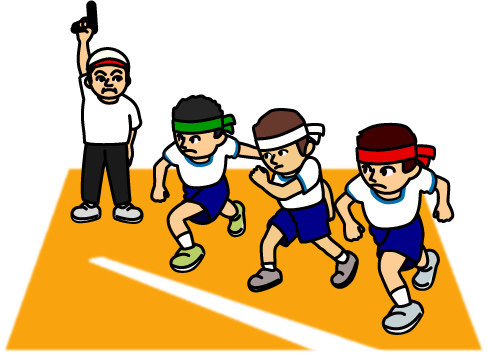 スタートするこどもたちのイラスト画像