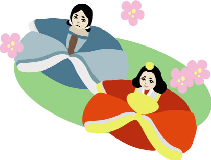 雛人形のイラスト画像