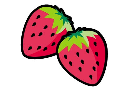 いちごのイラスト画像