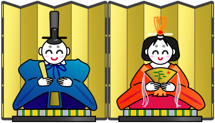 雛人形のイラスト画像
