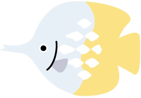 チョウチョウウオのイラスト画像