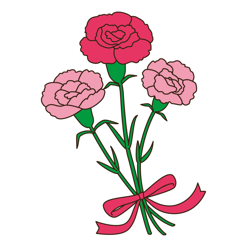 カーネーションのイラスト画像