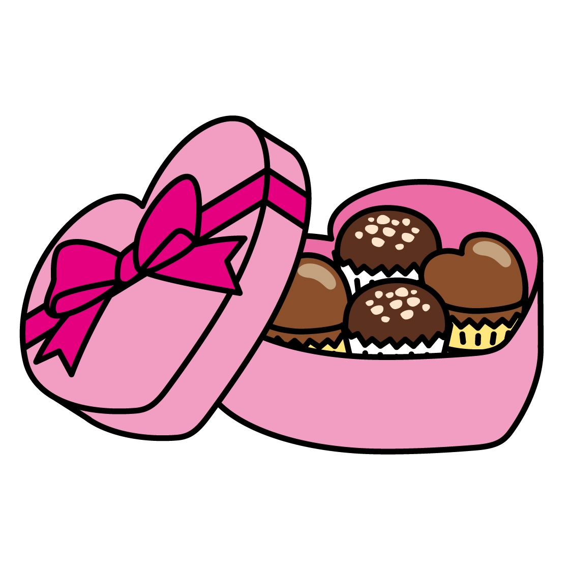 バレンタインチョコのイラスト画像