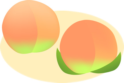 桃のイラスト画像