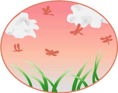 夕焼けのイラスト画像