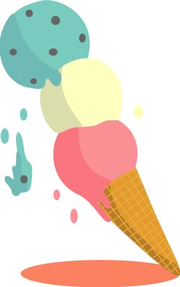 アイスクリームのイラスト画像