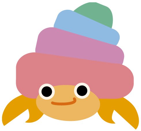 ヤドカリのイラスト画像