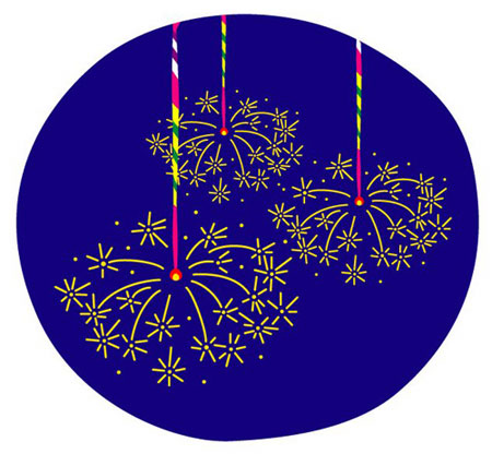 線香花火のイラスト画像