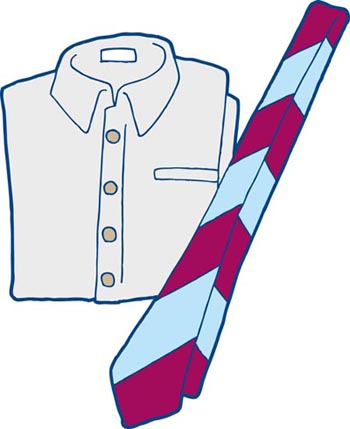 シャツとネクタイのイラスト画像
