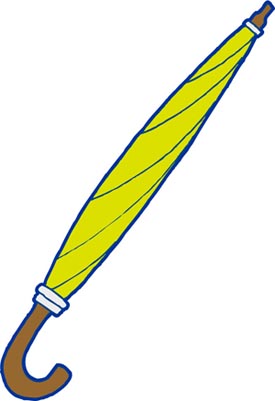 閉じた傘のイラスト画像
