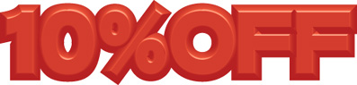10%OFFのイラスト画像