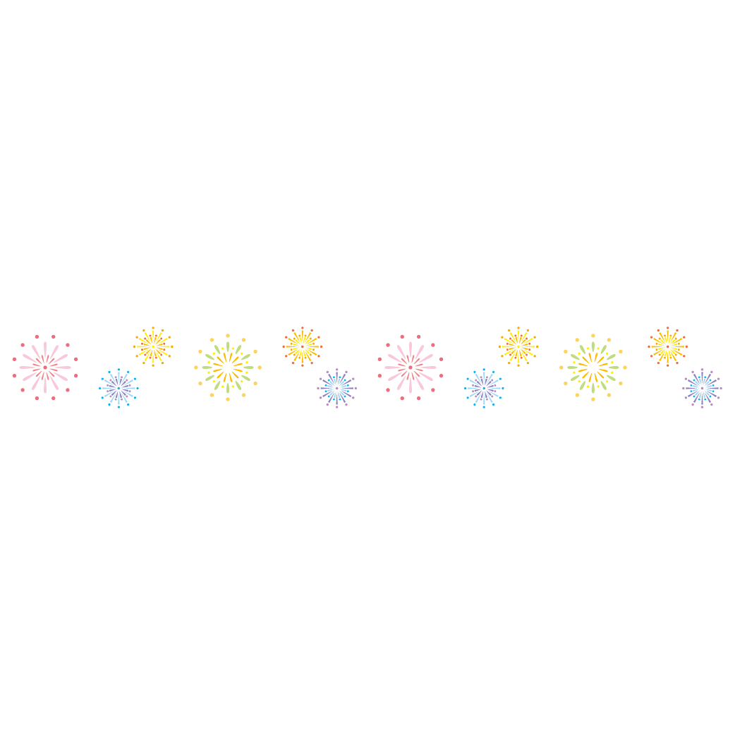 花火のラインイラストのイラスト画像